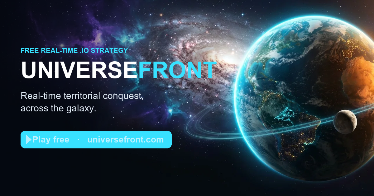 UniverseFront gameplay — a galaxy of rival empires competing for territory